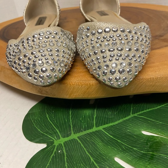 INC Concepts Blinged Jeweled CRESCENTS flats - Picture 7 of 12